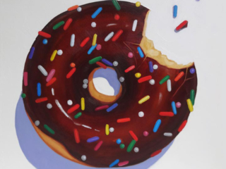 Desserts, Chocolate With Multi Sprinkles, Oil, 24×24